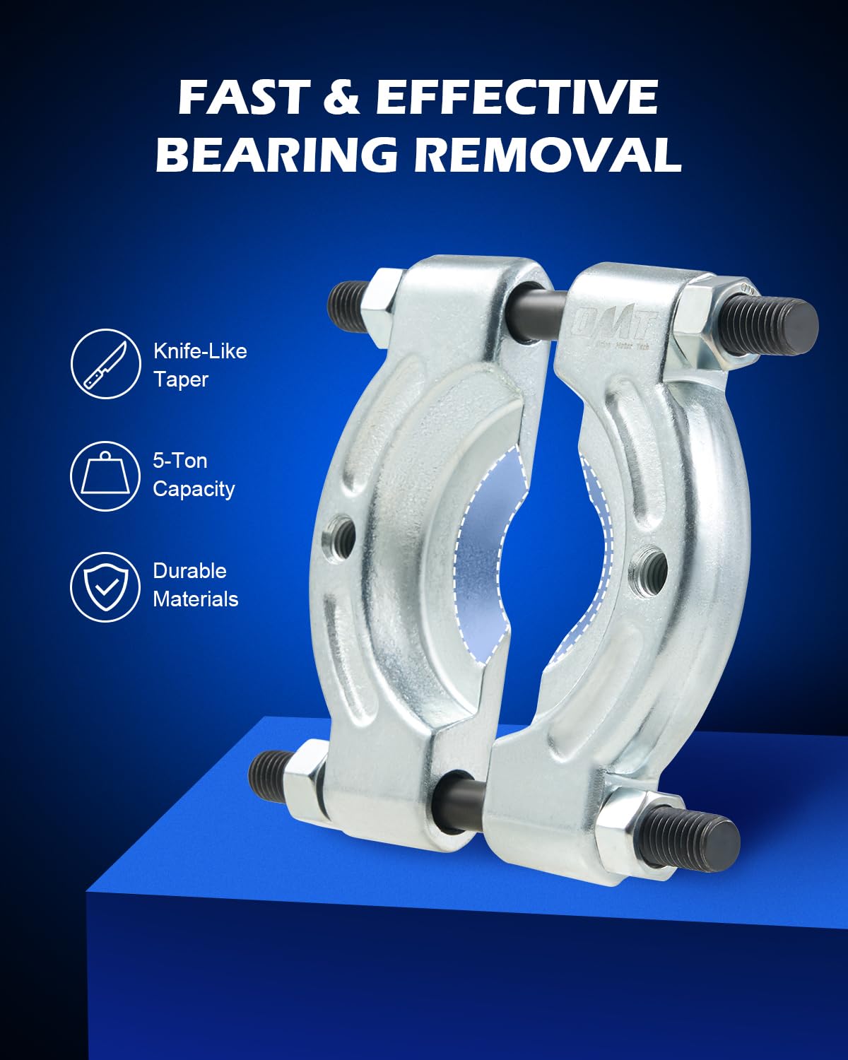 Orion Motor Tech puller in use on wheel hub demonstrating safe bearing extraction