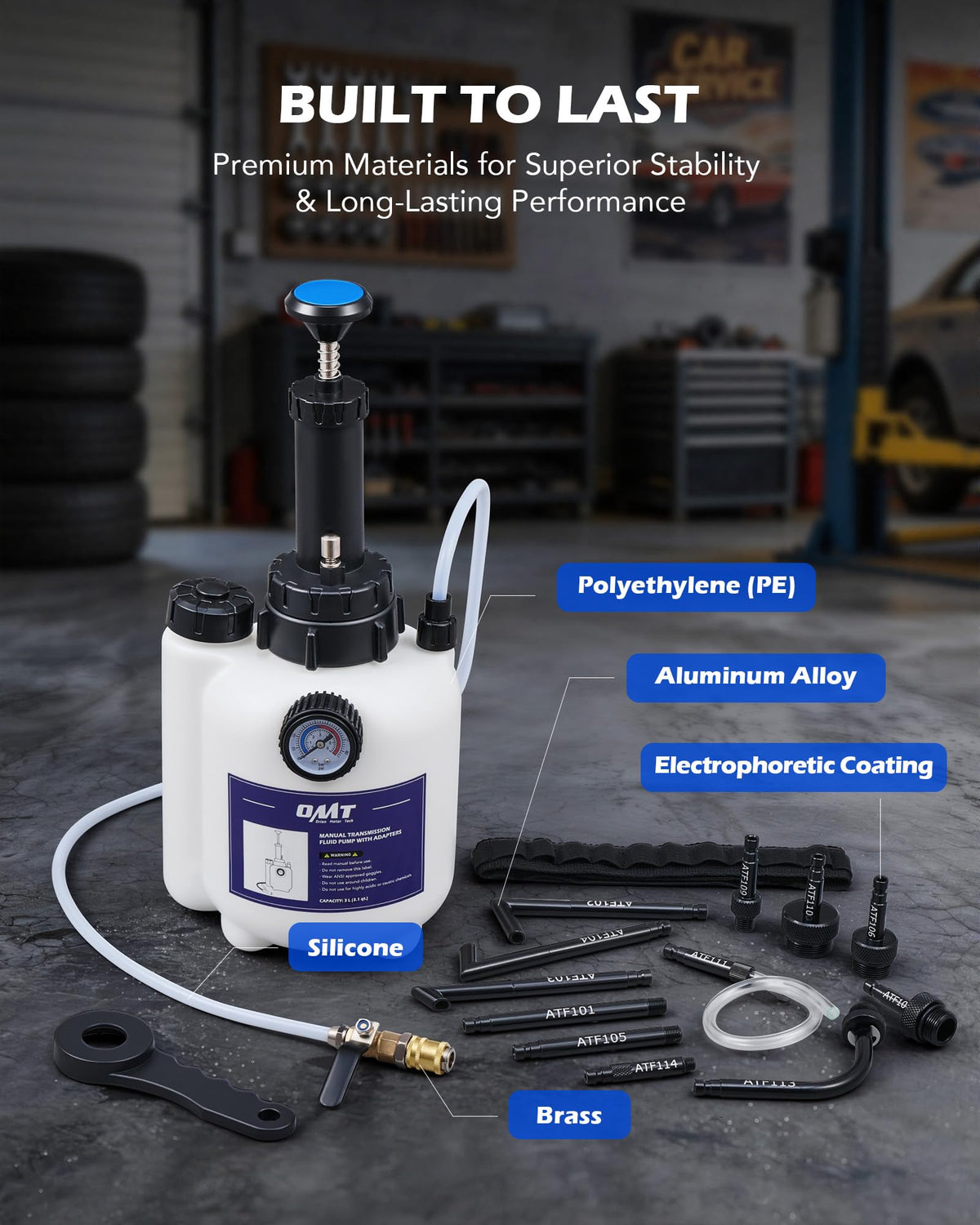 Orion Motor Tech pump in use adding ATF to a transmission for cleaner, controlled service