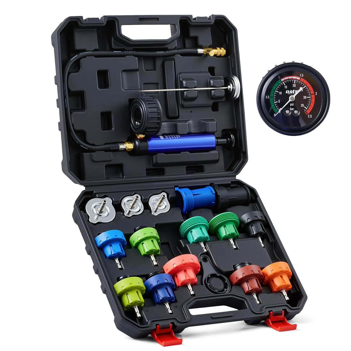 Orion Motor Tech kit front view showing full 19-piece set and benefits portability