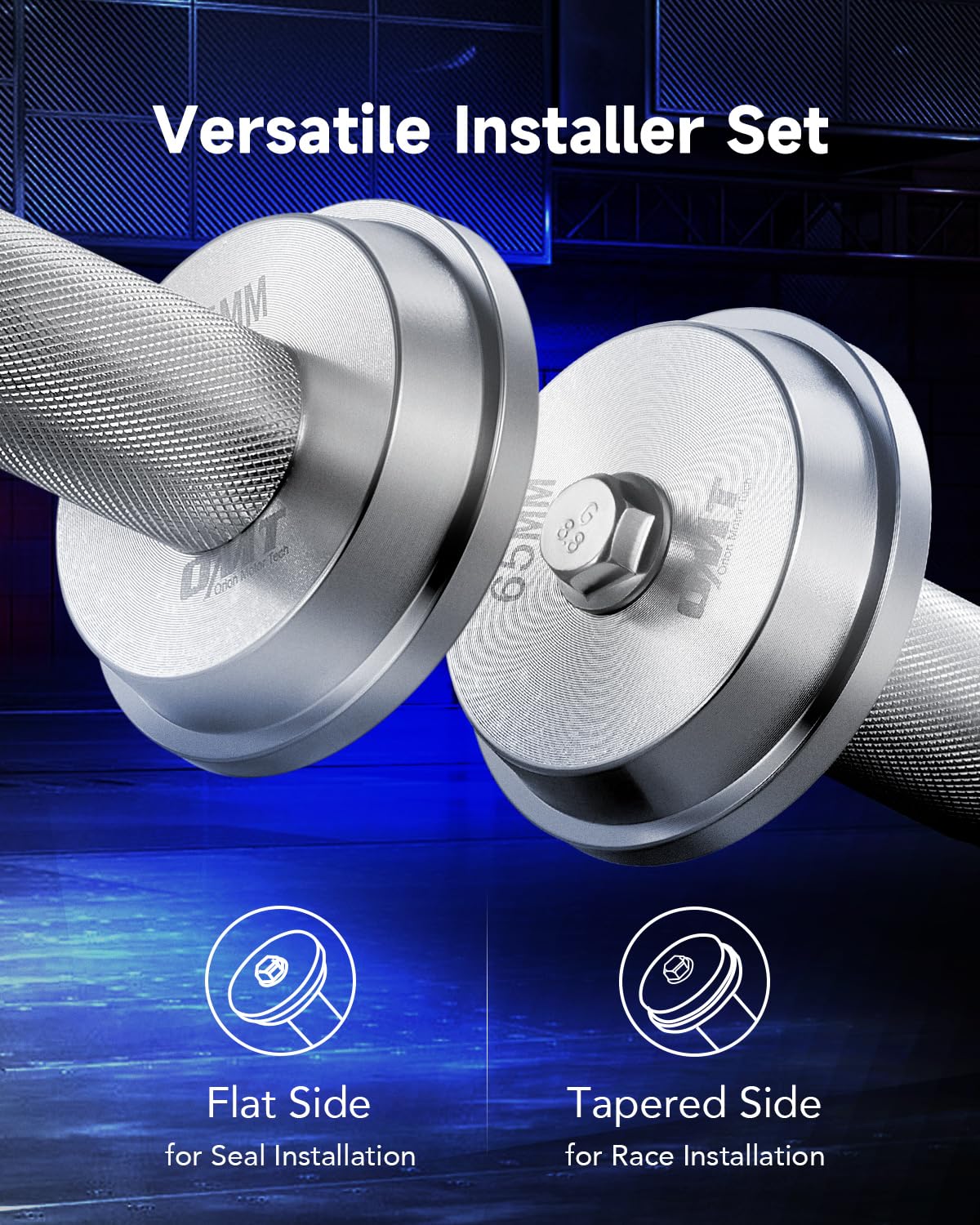 Orion Motor Tech knurled handle detail showing secure grip for control
