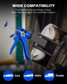 Orion Motor Tech on garage workbench demonstrating professional-ready brake service setup