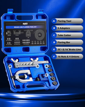 Orion Motor Tech toolkit on garage bench illustrating ready-to-use repair convenience