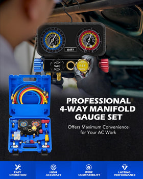 Orion Motor Tech oil-filled gauge closeup for stable, accurate readings