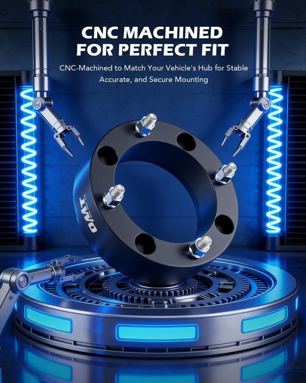 Orion Motor Tech spacer mounted on hub demonstrating straightforward installation