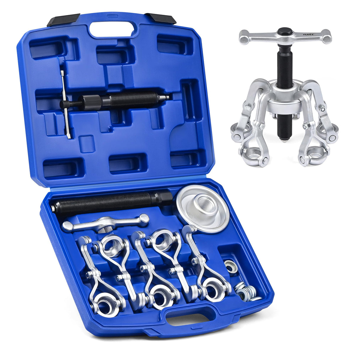 Orion Motor Tech hub puller kit front layout showing complete set and benefits