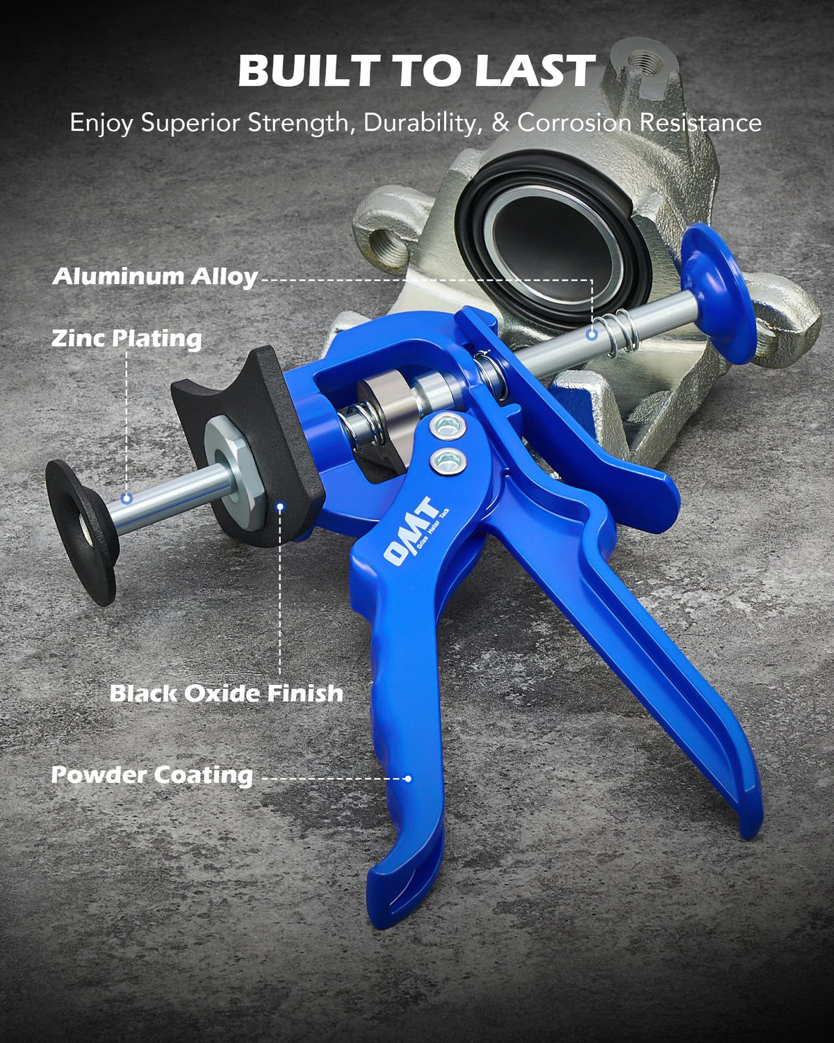 Orion Motor Tech label and finish close-up showing corrosion-resistant coating and lasting performance