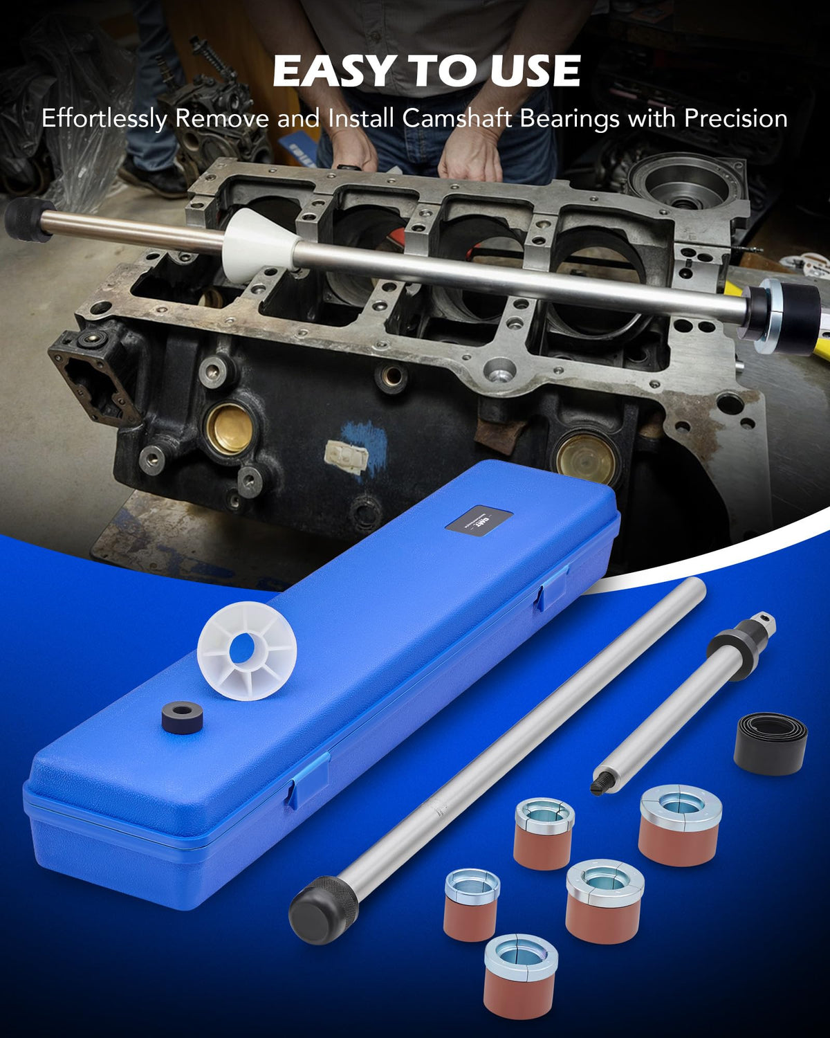 Orion Motor Tech tool shaft with extension illustrating leverage and control advantage