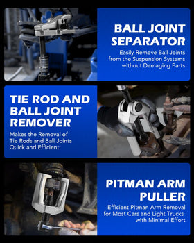 Orion Motor Tech detailed view of conical pitman arm puller for reliable removal