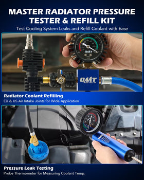Orion Motor Tech pressure gauge close-up for accurate leak diagnosis