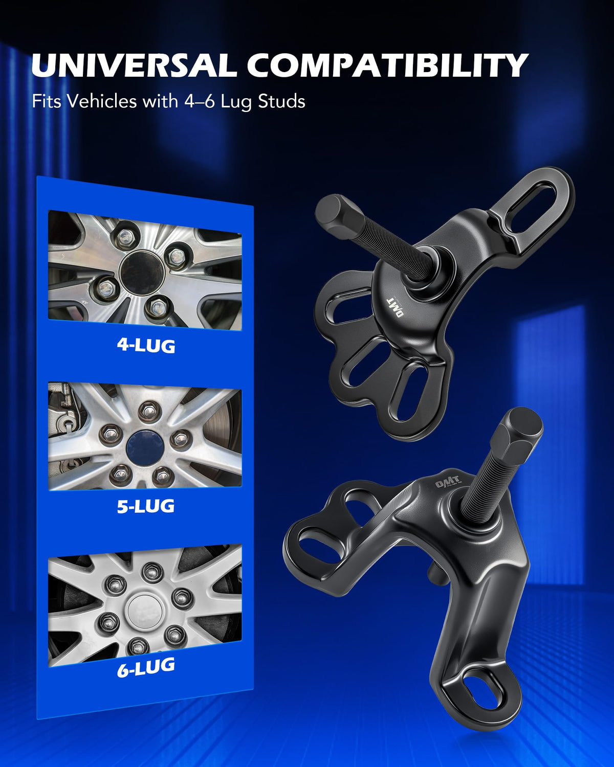 Orion Motor Tech puller set in use on axle showing safe hub extraction without damage