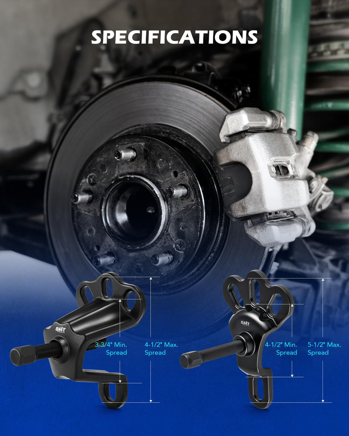 Orion Motor Tech puller set thread detail highlighting hardened steel threads for long life