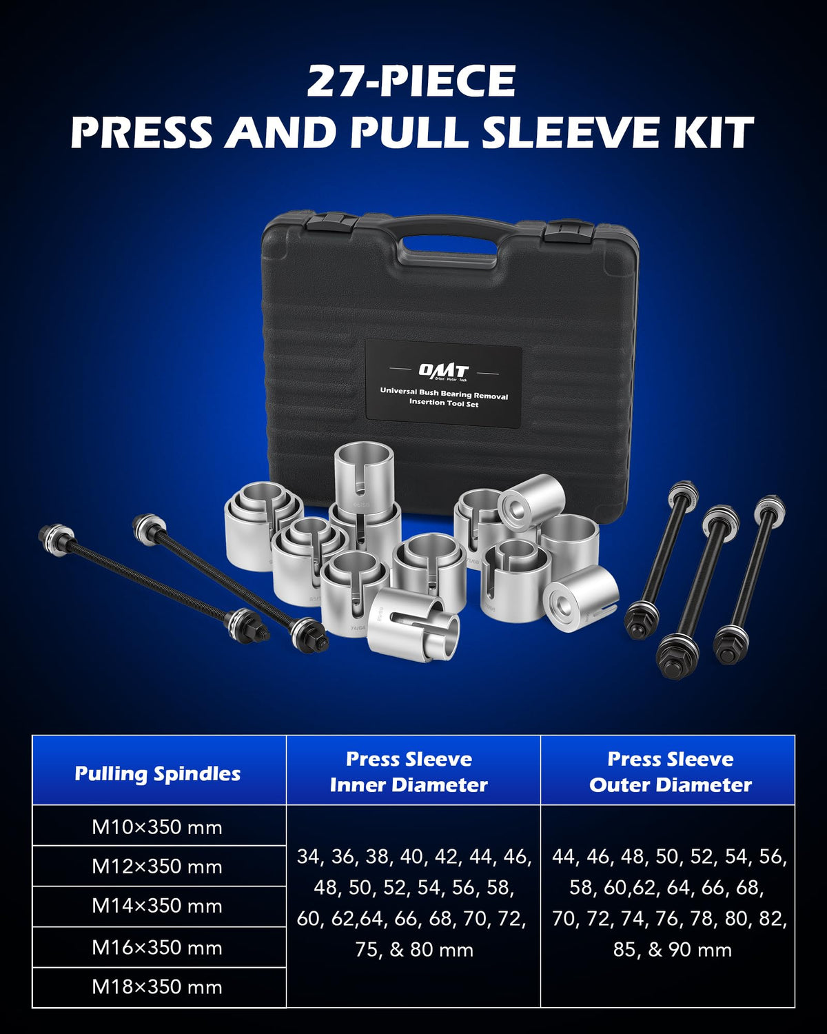 Orion Motor Tech heat-treated pulling spindles detail demonstrating strength and corrosion resistance
