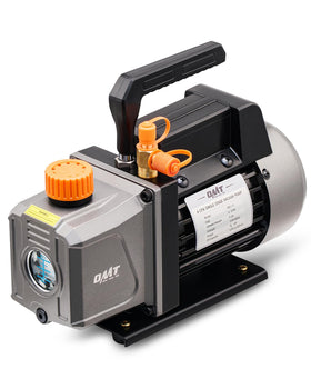Orion Motor Tech pump front overview showing compact unit and benefit of portable evacuation