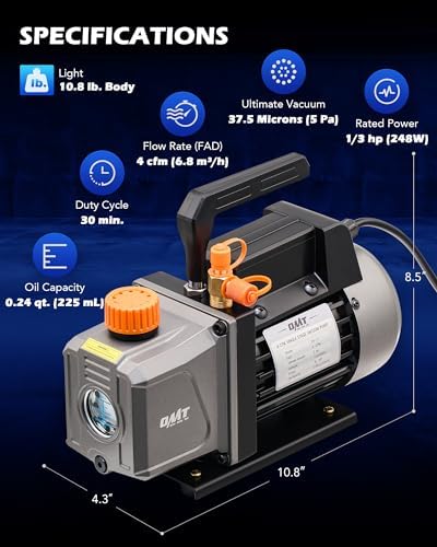 Orion Motor Tech pump oil sight glass close-up for easy oil level checks and maintenance
