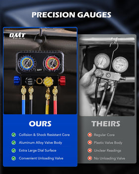 Orion Motor Tech quick couplers and can taps detail for safe refrigerant access