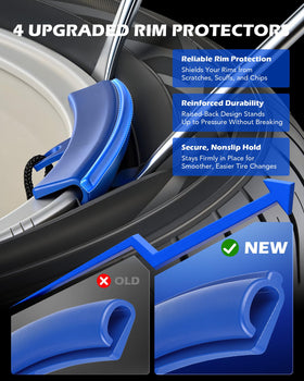 Orion Motor Tech rim protectors close detail protecting wheel finish during use