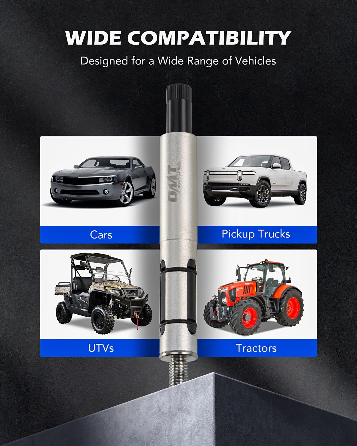 Orion Motor Tech tools next to tape measure showing compact size and storage convenience