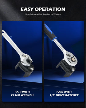 Orion Motor Tech scale comparison beside ruler showing compact size and fit