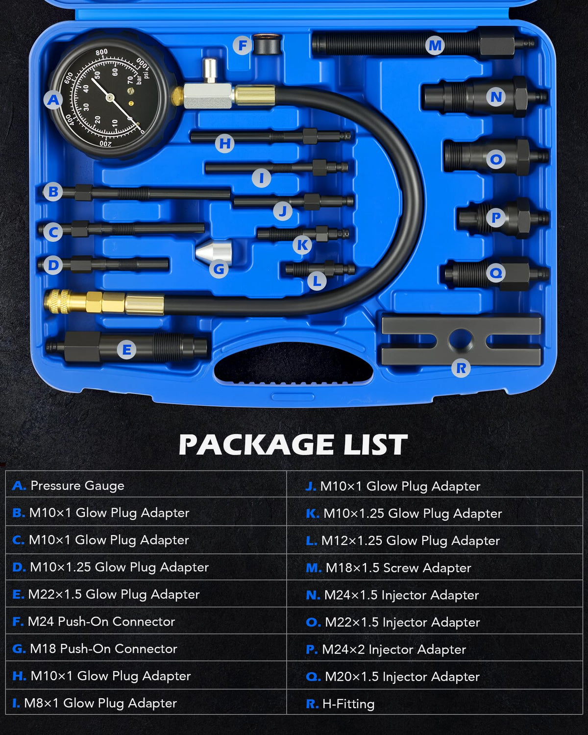 Orion Motor Tech scale size comparison displays gauge and adapters for understanding kit scale