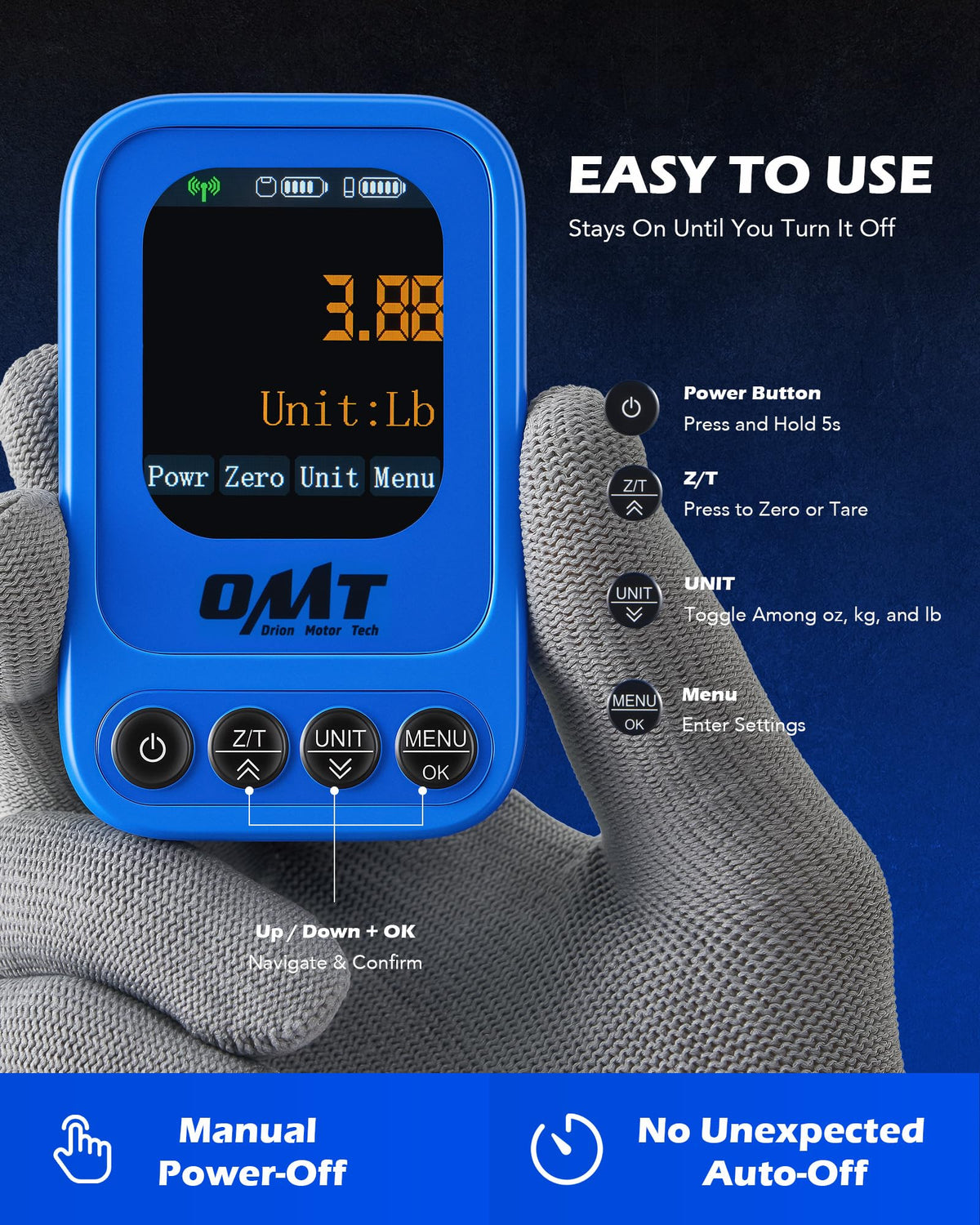 Orion Motor Tech scale weighing a refrigerant recovery tank for accurate charging