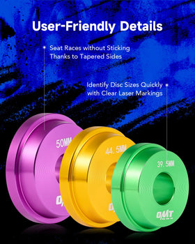 Orion Motor Tech laser-engraved size markings detail for quicker selection