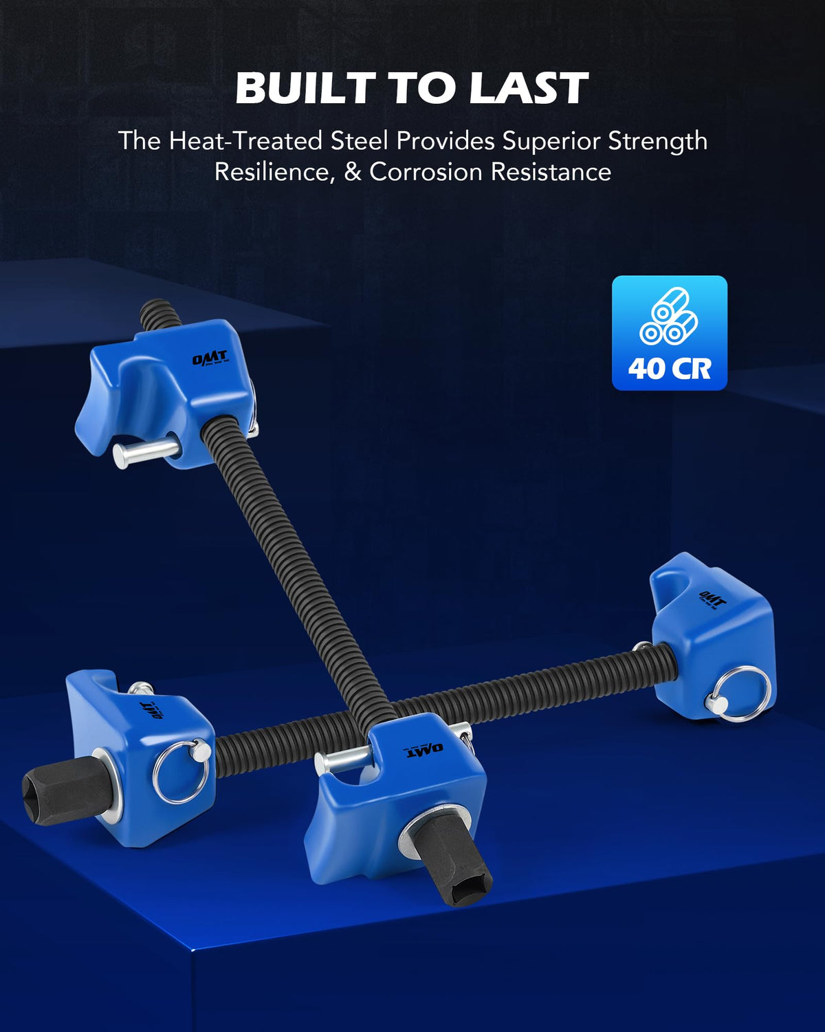 Orion Motor Tech next to ruler showing scale and 10.5 inch jaw range for compatibility