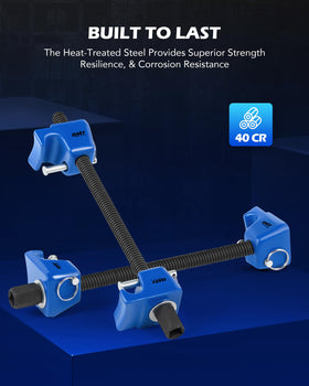 Orion Motor Tech next to ruler showing scale and 10.5 inch jaw range for compatibility