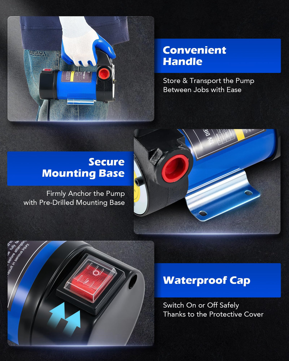 Orion Motor Tech size comparison with hands showing compact portability