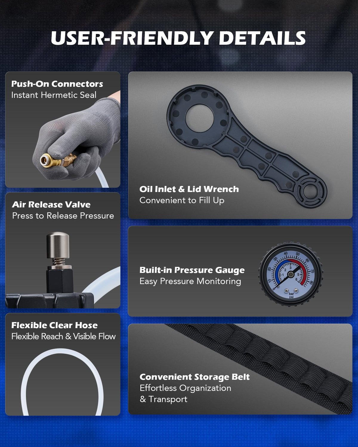 Orion Motor Tech hook-and-loop storage belt organizing adapters for quick access