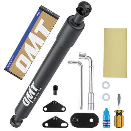 Orion Motor Tech front view of tailgate assist kit showing included parts and easy benefits