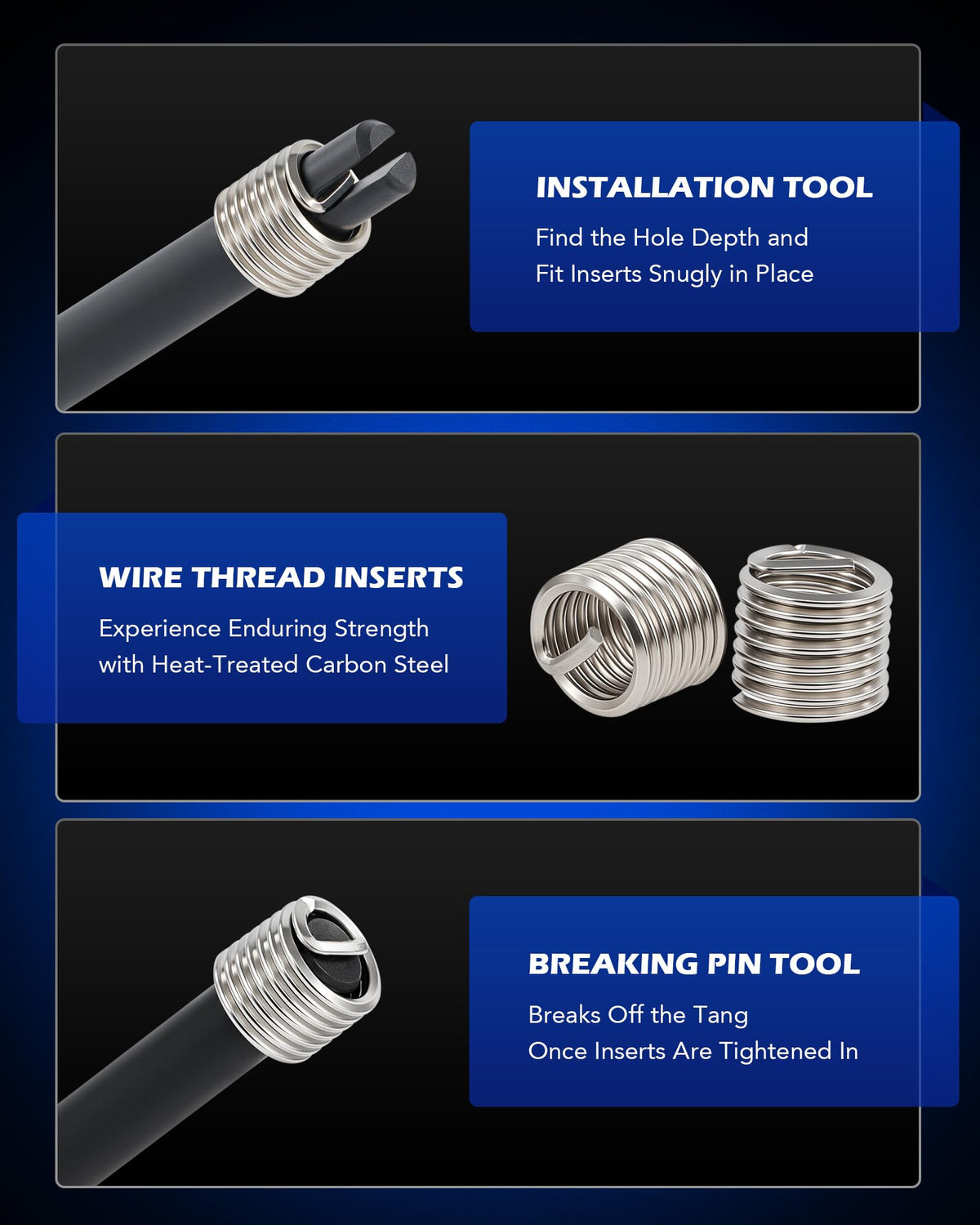Orion Motor Tech tang breaker demo producing flush finished threads