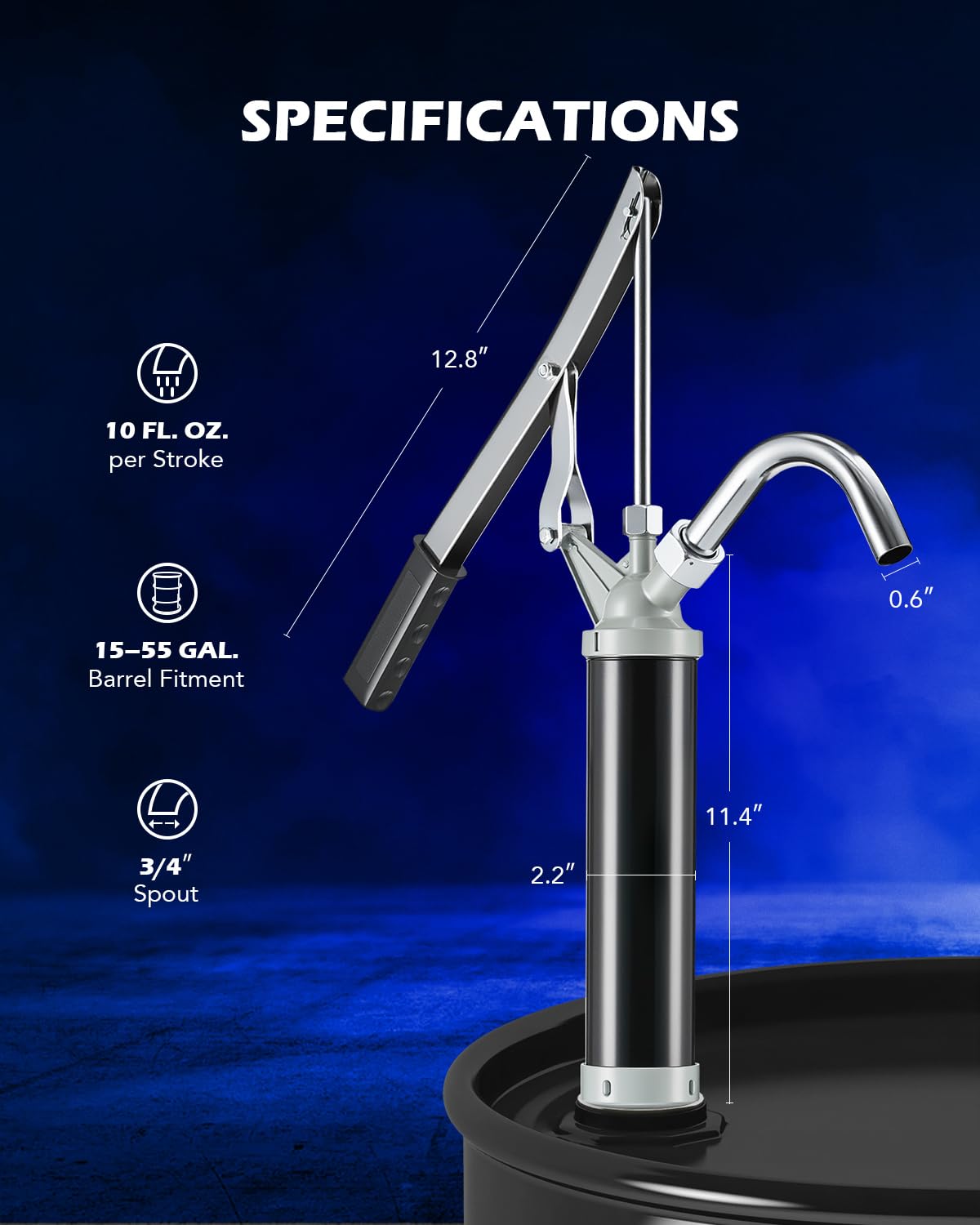 Orion Motor Tech telescoping tube extended for adaptable drum depth fit