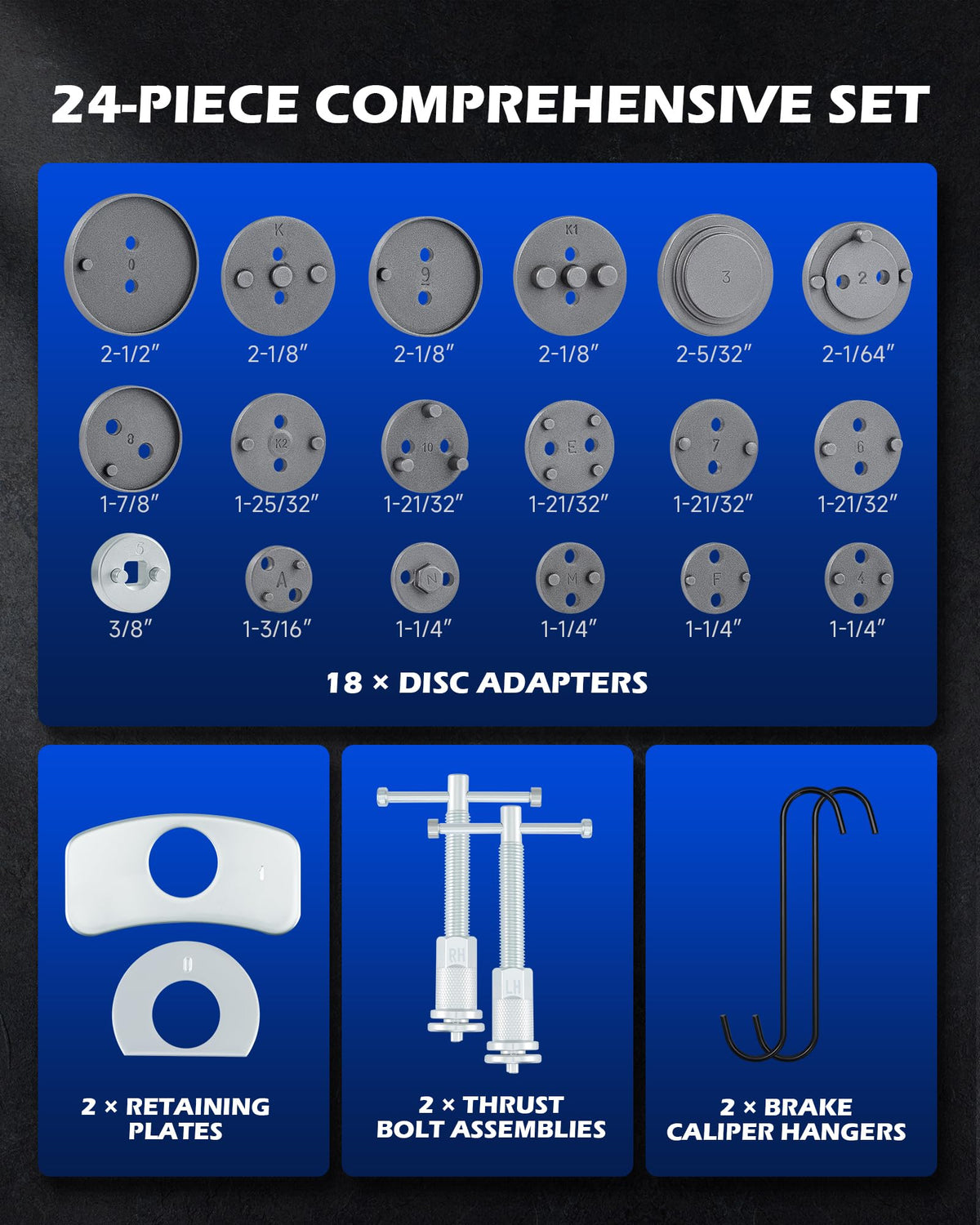 Orion Motor Tech thrust bolts with magnetic heads for secure adapter retention