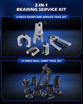 Orion Motor Tech tools array laid out to show included adapters and cups