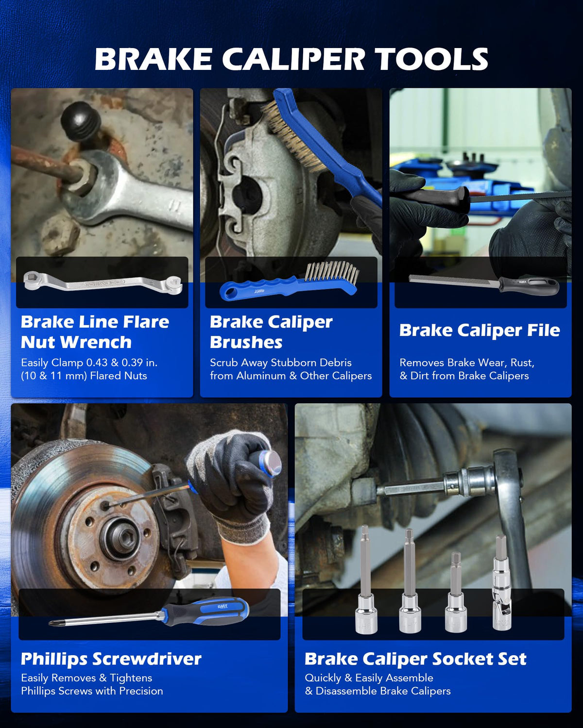Orion Motor Tech tools removing drum brake springs showing secure grip and fast service