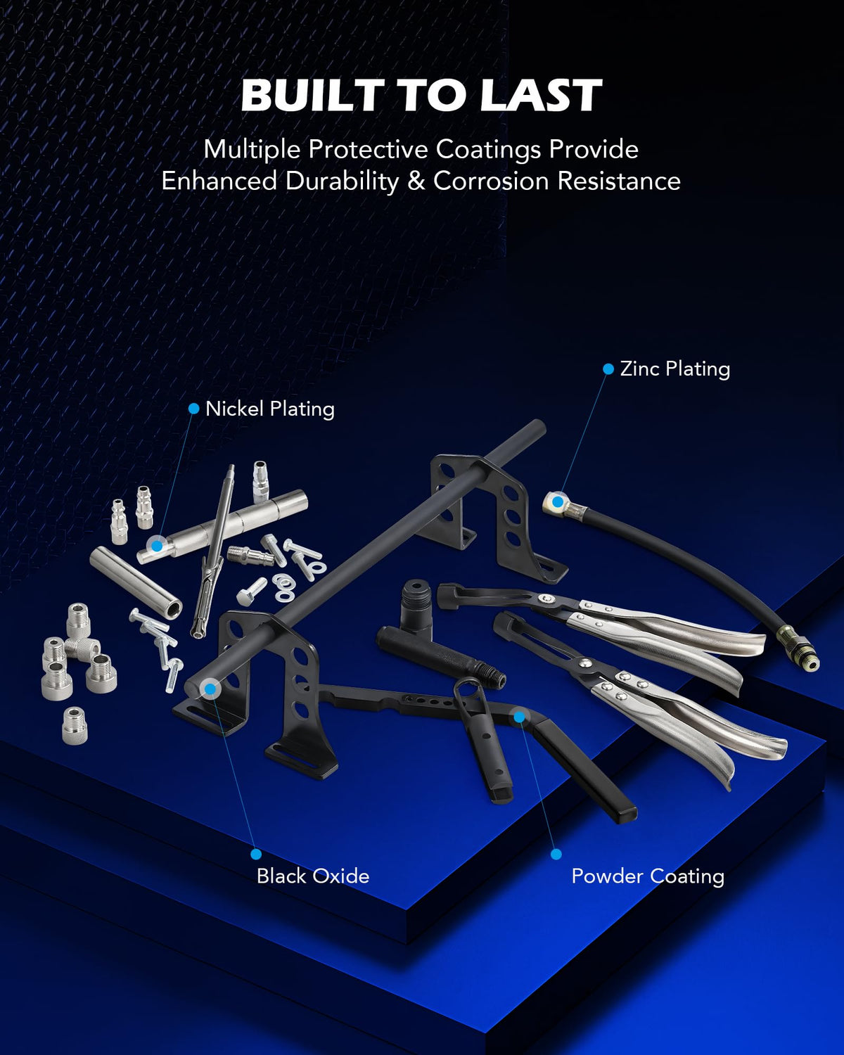 Orion Motor Tech tools laid next to ruler showing compact size and scale