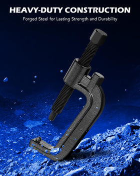 Orion Motor Tech tool installed on truck suspension showing safe torsion bar unloading