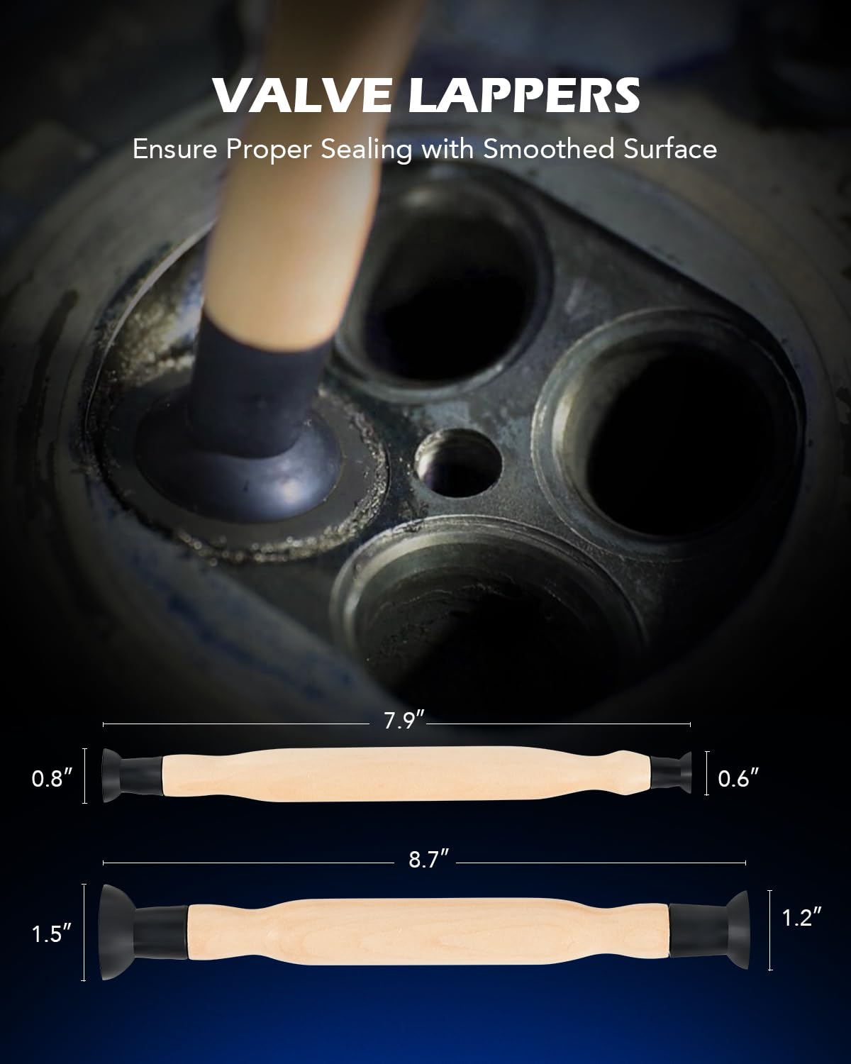 Orion Motor Tech tool beside ruler showing compact size for easy workshop storage