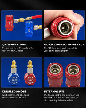 Orion Motor Tech top valve knob detail enabling safe open/close control during service