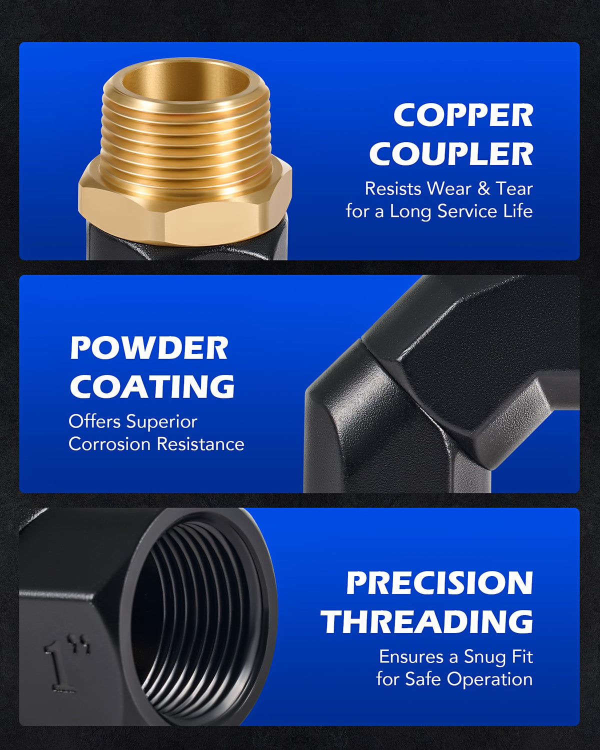 Orion Motor Tech size comparison beside a fuel nozzle to show scale and compatibility