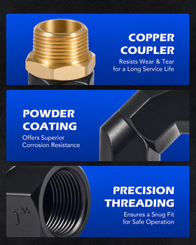Orion Motor Tech size comparison beside a fuel nozzle to show scale and compatibility