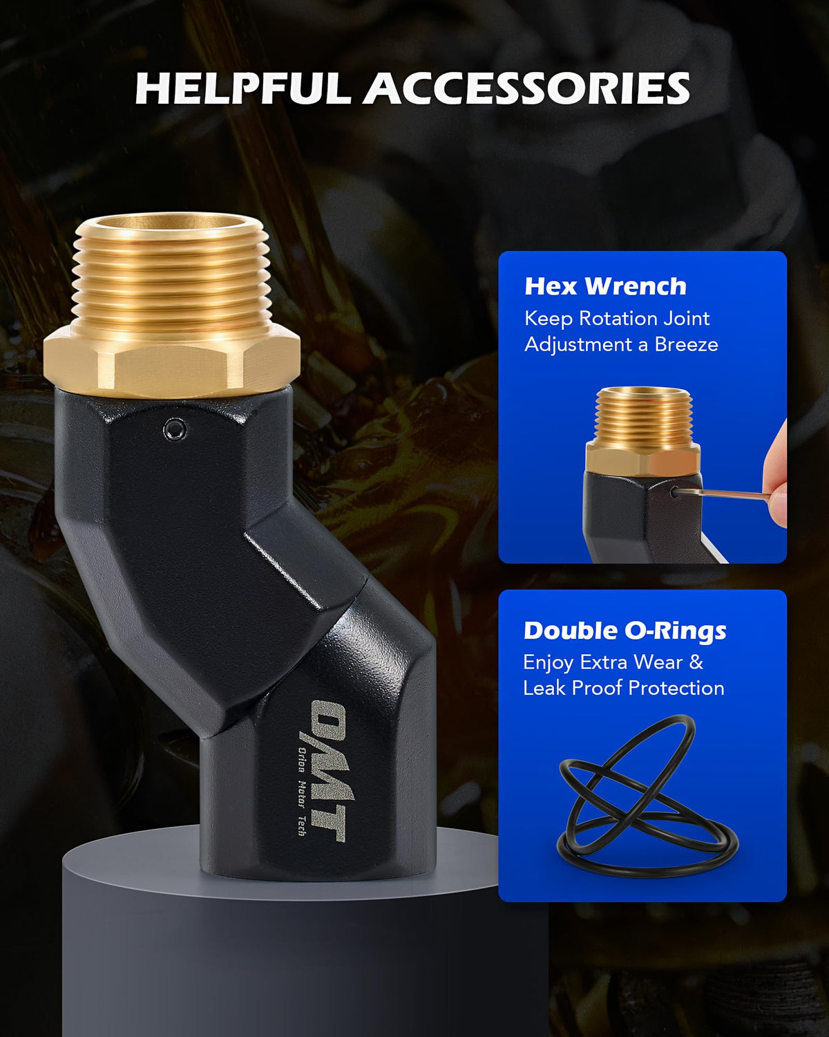 Orion Motor Tech tool and accessory setup with hex wrench for easy installation