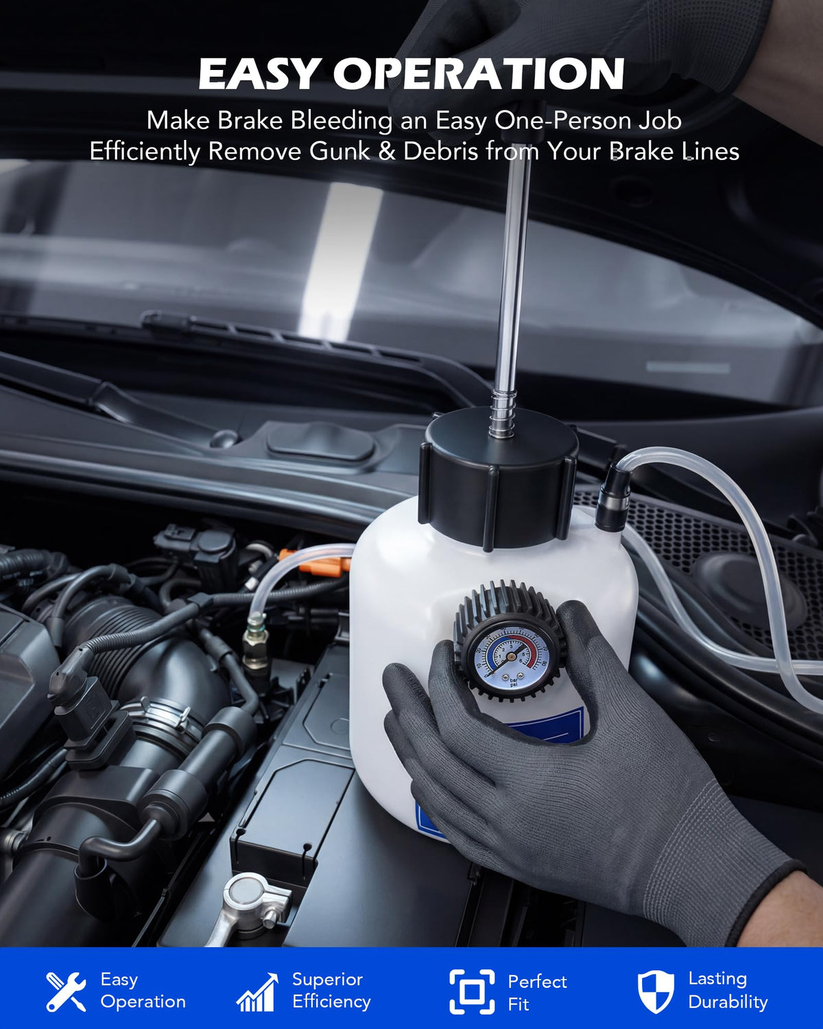 Orion Motor Tech close-up of 42mm adapter demonstrating secure master cylinder fit