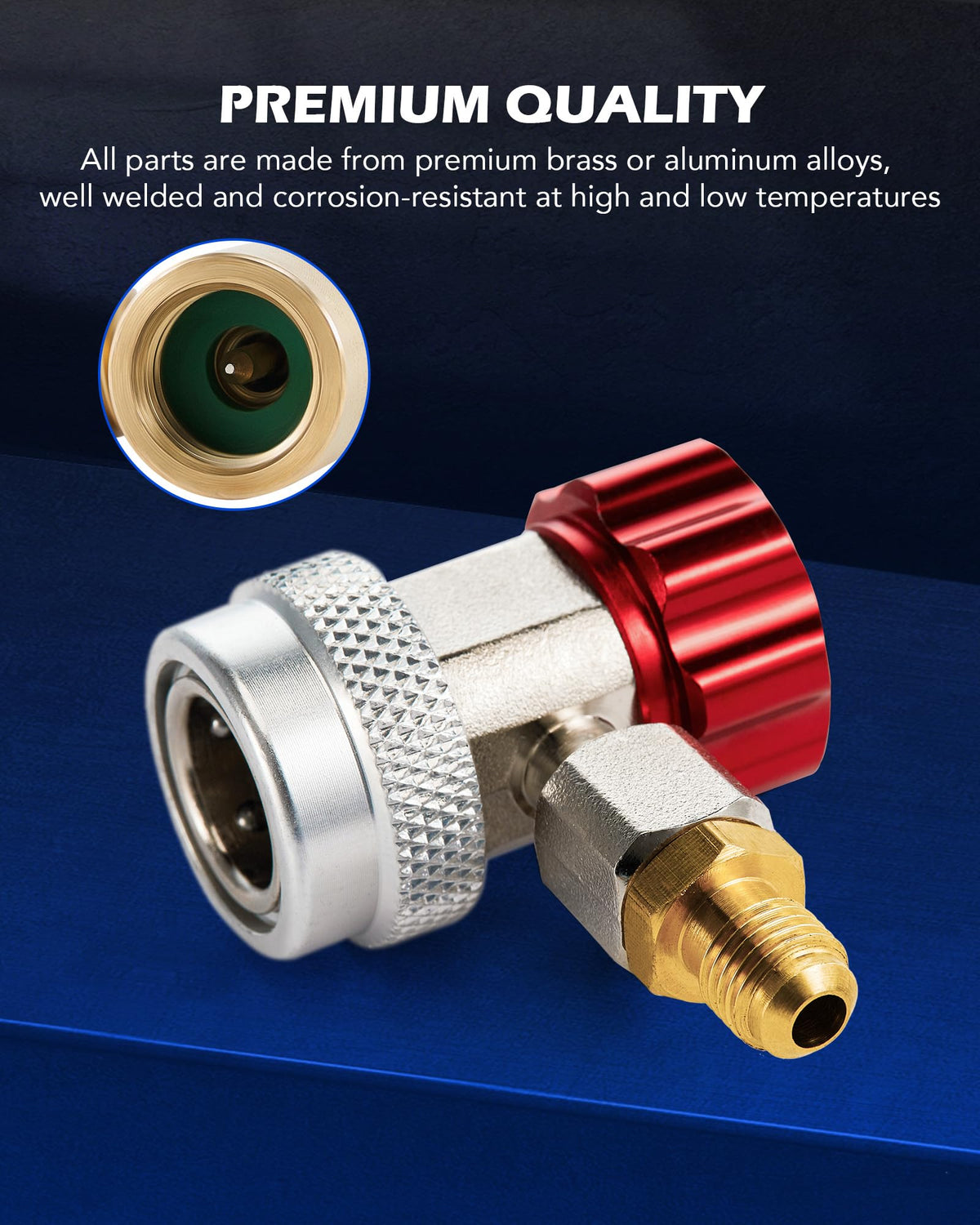Orion Motor Tech can tap mounted to refrigerant can demonstrating easy attachment and controlled dispensing