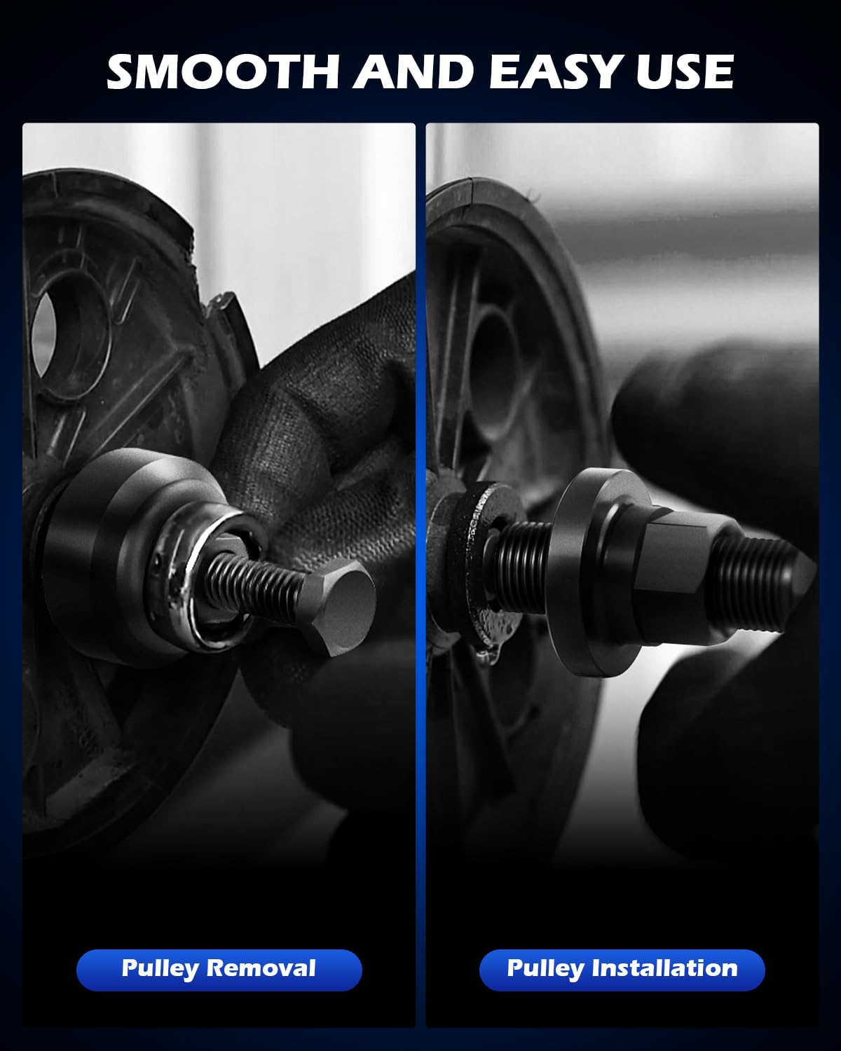 Orion Motor Tech disconnect tool being used on a pump, demonstrating safe, damage-free removal