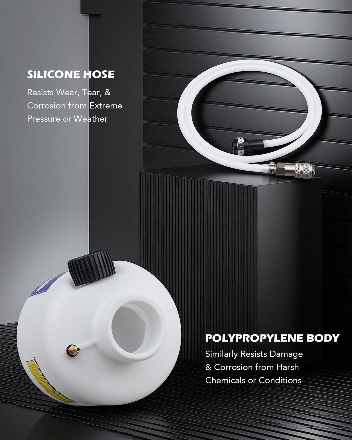 Orion Motor Tech size comparison with hands showing compact, workshop-friendly scale