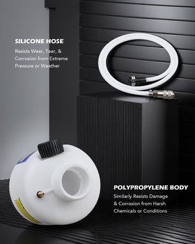 Orion Motor Tech size comparison with hands showing compact, workshop-friendly scale