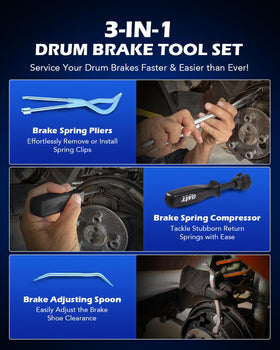 Orion Motor Tech spring compressor close-up demonstrating safe, controlled compression