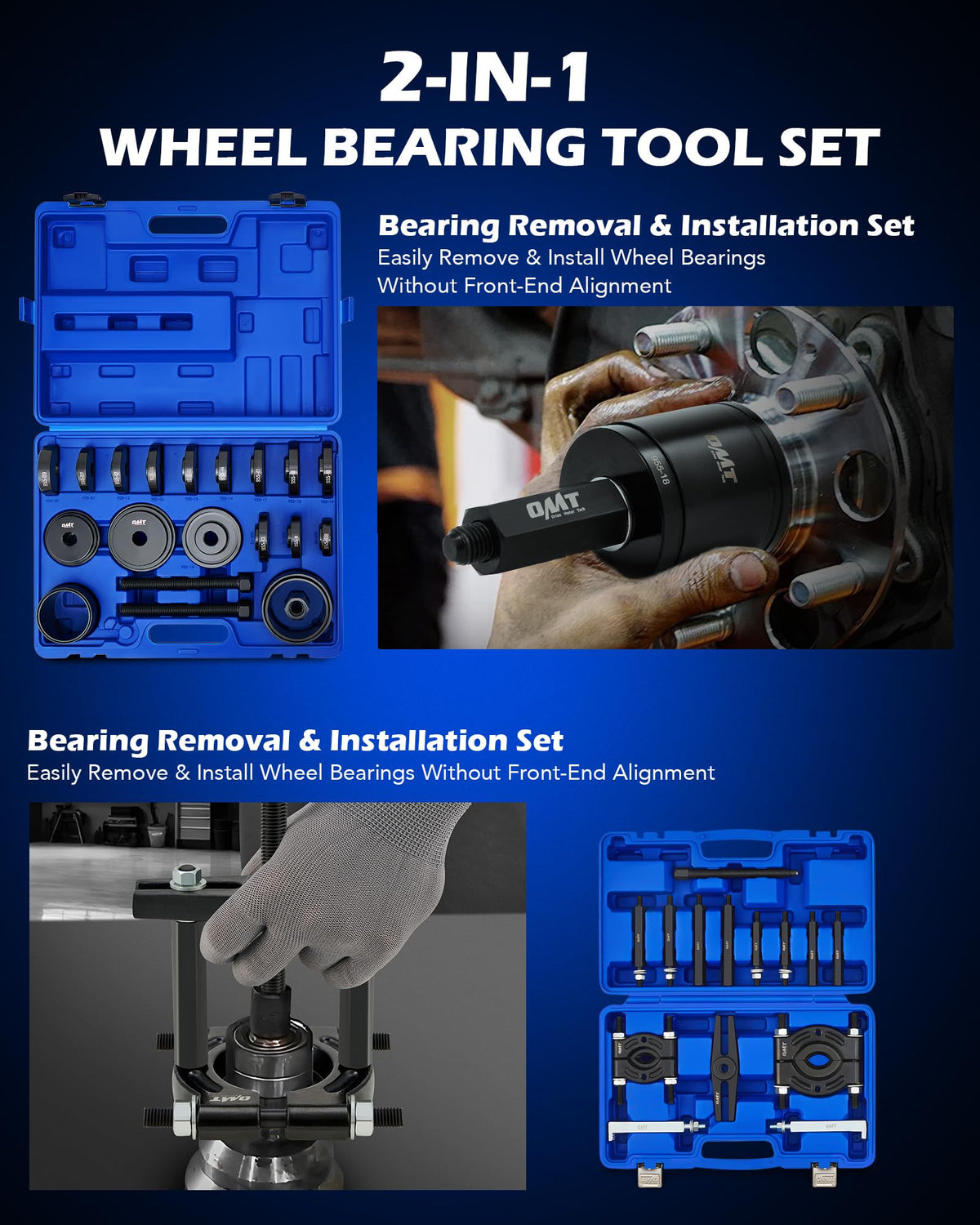 Orion Motor Tech laid out tools displaying parts and quick identification benefit