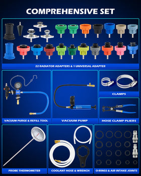 Orion Motor Tech purge and refill tool with hoses for air-free coolant filling